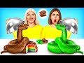 Chocolate VS Real Food Challenge | | Cooking Challenge with Chocolate by RATATA POWER