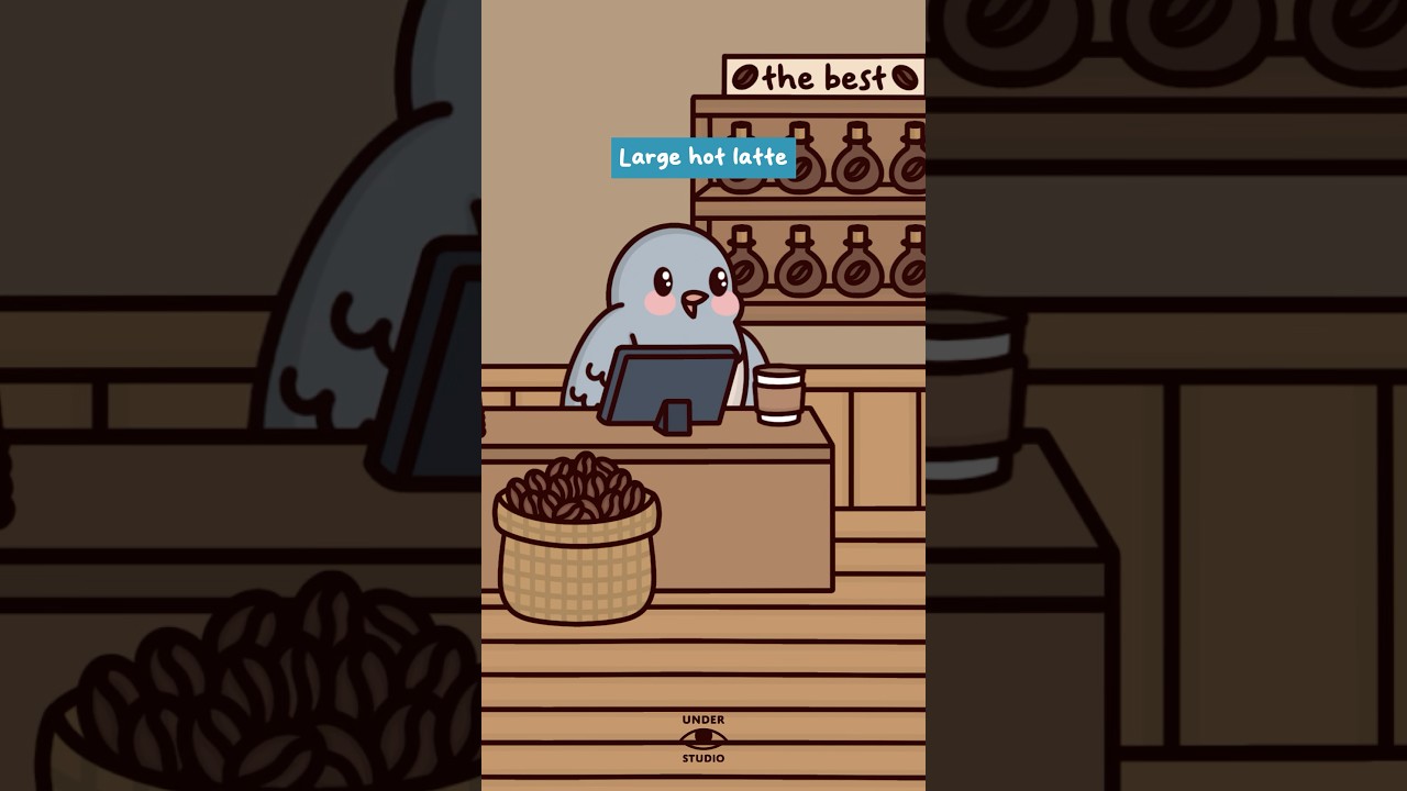 Waiting For My Coffee ☕️ Mushie & Birdie | Comedy Animation Meme | Original Audio: @JosiahSchneider