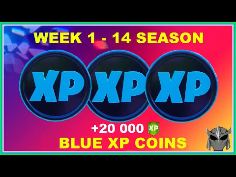 All 3 Blue XP Coins Locations Week 1!  Fortnite Chapter 2 Season 4