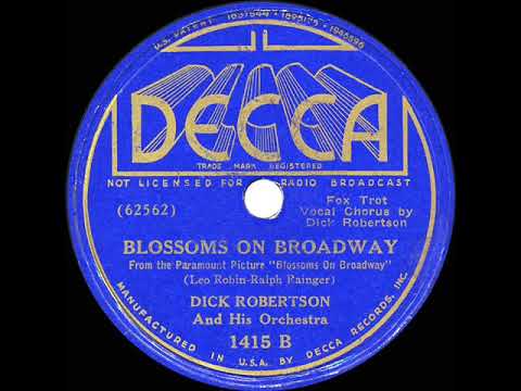 1937 HITS ARCHIVE: Blossoms On Broadway - Dick Robertson