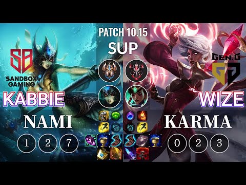 SB Kabbie Nami vs GEN Wize Karma Sup - KR Patch 10.15