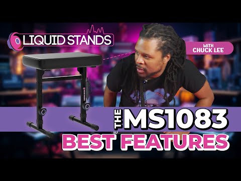 Liquid Stands Adjustable Piano Bench Stool - Black Padded Cushion for Musicians (PU Leather) image 8