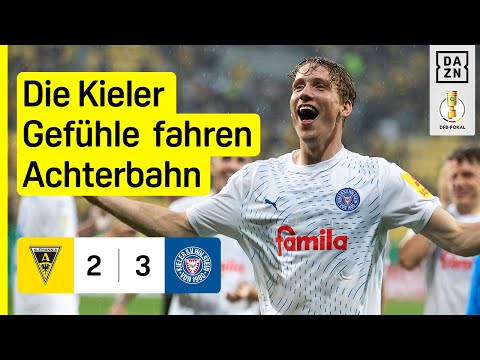 Wahnsinns Schlussphase! Rosenboom-Doppelpack lässt Kiel jubeln: Aachen - Holstein Kiel | DFB-Pokal