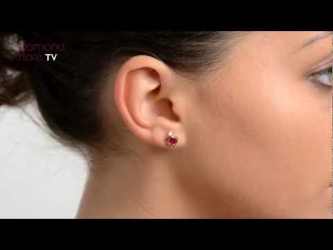 B3275 - Ruby 0.73CT 9K Yellow Gold Earrings