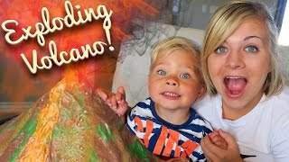 EXPLODING VOLCANO! SCIENCE EXPERIMENT - w/ Ollie