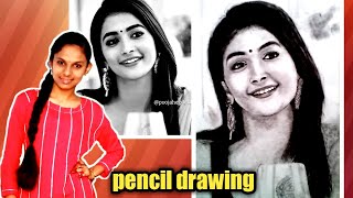 How to draw Actress Pooja Hegde pencil drawing/Poo