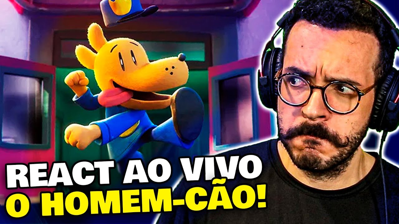 REACT (ao vivo) O HOMEM-CÃO Dreamworks | TRAILER OFICIAL DUBLADO | Cortes do Imaginago