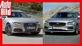 Volvo V90 vs Audi A6 Avant - Review/ Test/ Fahrbericht/ Sound by Auto Bild