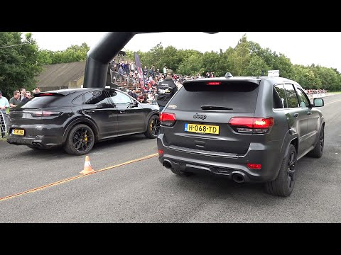 Thumbnail for SUV Cars Drag Racing! 1000HP Jeep Trackhawk, XM, X3M Aulitzky, Cayenne Turbo S, RAM TRX, ABT RS Q8 by SUV