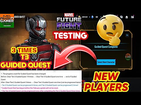 👉3 times T3 GUIDED QUEST 😯 new PLAYERS rewards in Marvel future fight Mr GAMER VINES Hindi 👍
