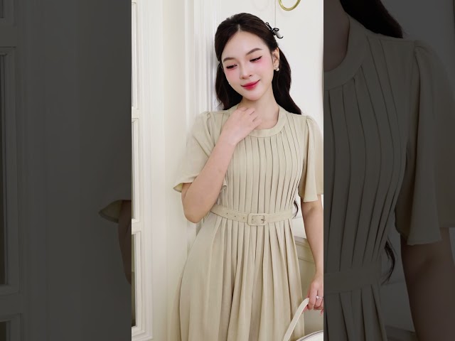 PH10X051 - Đầm đũi vân chéo