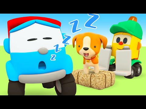 Zeichentrick mit Leo dem Lastwagen 🎵 Schlaflied für Kinder 🎵 Kinderlieder zum Mitsingen