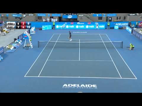 Luke Saville's awesome winner - World Tennis Challenge 2015