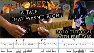 Helloween - A Tale That Wasn&#39;t Right intro and guitar solo (with tablatures and backing tracks)