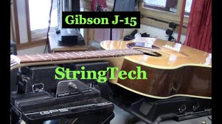 Video thumbnail for Gibson J-15 @StringTechWorkstations by Guitar Repair @ StringTech