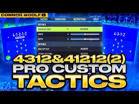 the BEST META 4312 and 41212(2) CUSTOM TACTICS on FIFA 22 🥶