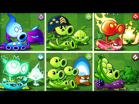 6 Team PEA & MINT & VINE Plants Battlez - Who Will Win? - PVZ 2 Team Plant vs Team Plant