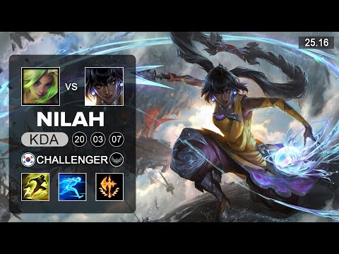 Nilah vs Zeri ADC - KR Challlenger - Patch 25.16 Season 15