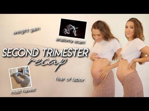 SECOND TRIMESTER RECAP | weight gain, fears of giving birth, gender disappointment, & baby movements