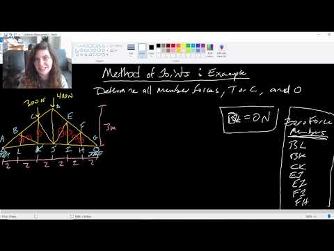 Trusses: An Example of Solving All Members - ENG 211 Statics - Lesson 26