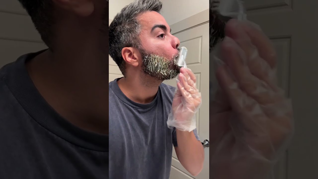 Men’s Beard Color Hack | Natural Gray Coverage #mensbeard  #mensgrooming #beardcare