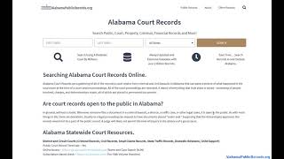 Alabama Criminal Records (Search Arrest and Criminal Online)