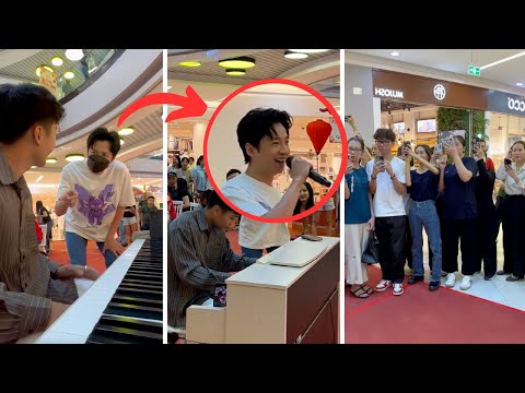 I play with one of the most famous Vietnamese singer @NgoKienHuyOfficial in a mall !