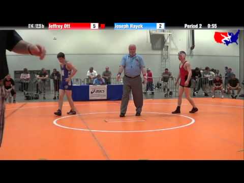 Jeffrey Ott vs. Joseph Hayek at 2013 Junior Nationals - FILA - FS