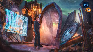 Surreal Photoshop and Blender Art Tutorial, KitBash 3D Cargo