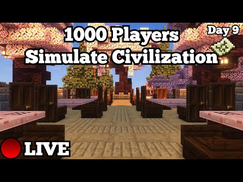 1000 Players Create Chaos in Minecraft LIVE! | Day 9