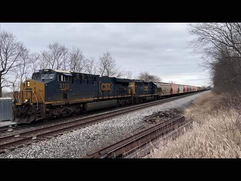 CSX DPU double train.  101+100 wagons/carriages/cars