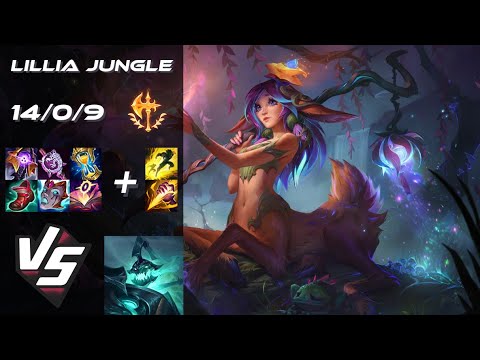 JUNGLE Lillia vs Hecarim - NA Grandmaster Patch 14.5