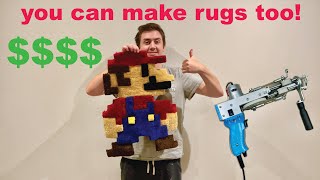He Made This Super Mario Rug in 2 Hours!! Make Money Selling Rugs