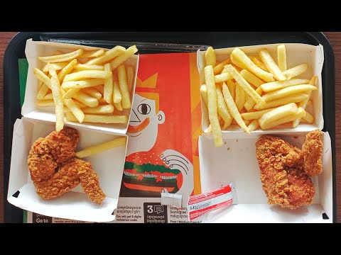 Burger King Frango e Batata Aeroporto de Phnom Penh