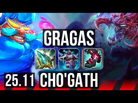 GRAGAS vs CHO'GATH (TOP) | Rank 19 | KR Challenger | 25.11