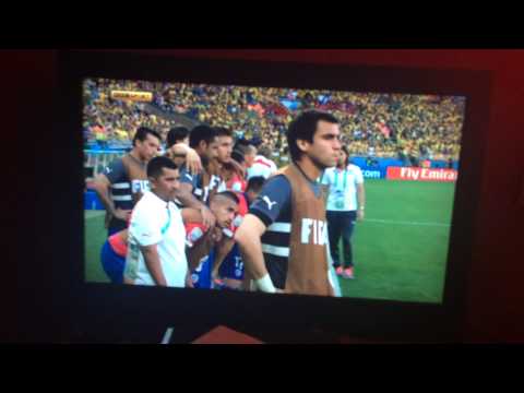Full penalty shootout- Brazil vs Chile. World Cup 2014