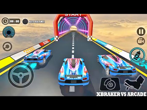 Impossible Car Tracks 3D: Blue Car Driving Stunts Simulator Multiplayer Mode Android Games 2021