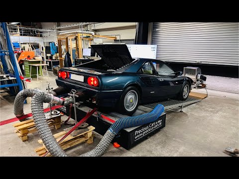 Ferrari Mondial 3.2 Tubi Style Exhaust Sound with Dyno Testing