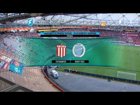 Futbol en vivo.Estudiantes LP-Godoy Cruz.Fecha 2. Primera División 2015.FPT.