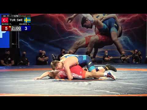 GOLD GR - 77 kg: F. BAYRAK (TUR) v. L. AHLGREN (SWE)