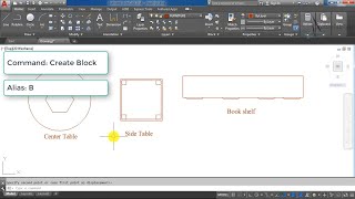 How to make Blocks and Insert Blocks in AutoCAD. (In Hindi)