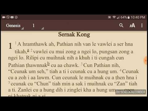 Lai Baibal Thiang Genesis 1: 1-31 (sernak kong)