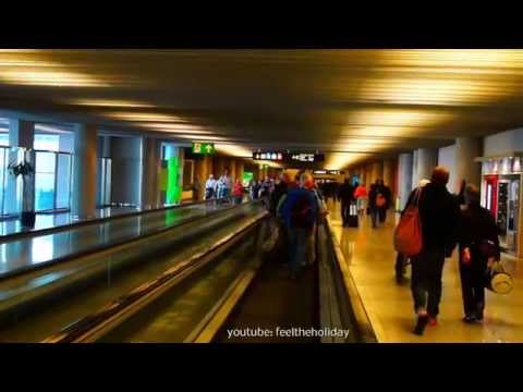 Airport spotter.Flughafen Palma de Mallorca Der Weg vom Flugzeug zu den Kofferbändern