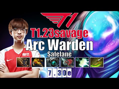 Arc Warden Safelane | T1.23savage | BROKEN MONSTER CARRY 14 KILLS | 7.30e Gameplay Highlights