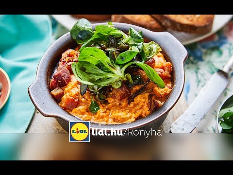 Széll Tamás - Sörös-köményes sajtkrém szalonnapörccel és pirított hagymával | Lidl Konyha