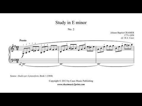 Cramer : Study No. 2 in E minor - Studio per il pianoforte, 1