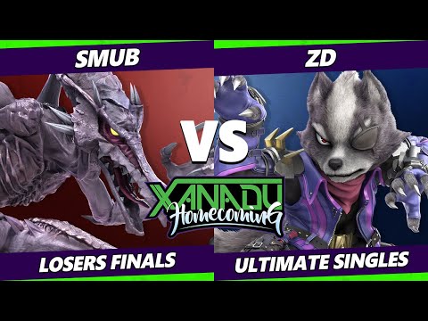 Xanadu Homecoming Losers Finals - ZD (Wolf) Vs. smub (Ridley) Smash Ultimate - SSBU