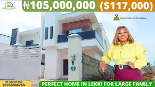 This ₦105Million ($117K) 5 Bedroom Detached House In Lekki Is The Perfect Home For Large Families!