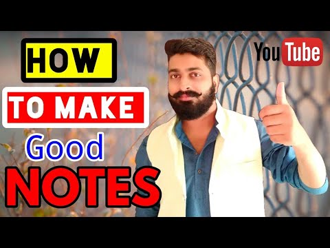 How to make good notes for study for all exams (In Hindi) Video