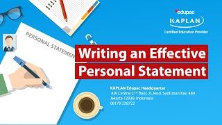 Seminar | Writing an Effective Personal Statement - Kaplan Edupac